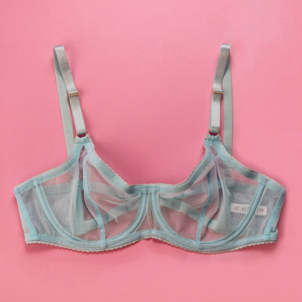 MORGAN Stretch Mesh Bra in Oceanside