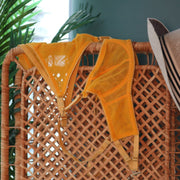 MORGAN Stretch Mesh Bra in Mango