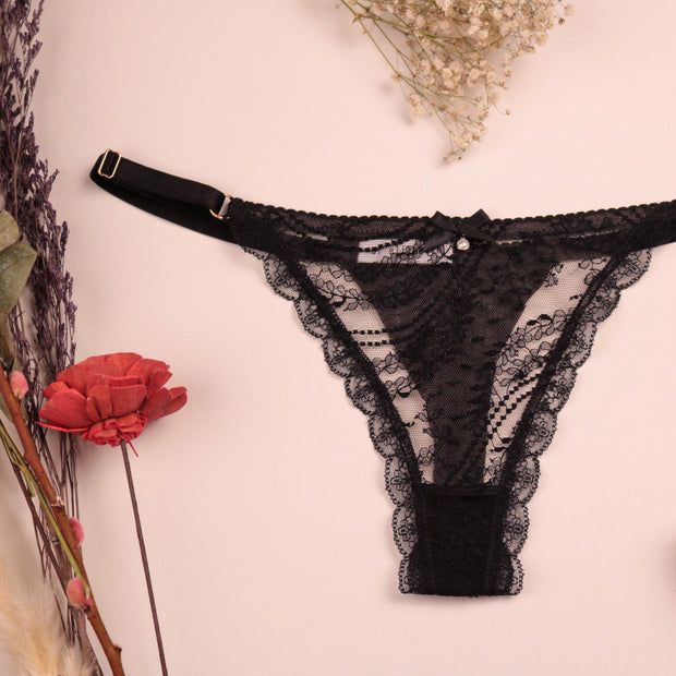 Birch Thong in Black Pearl