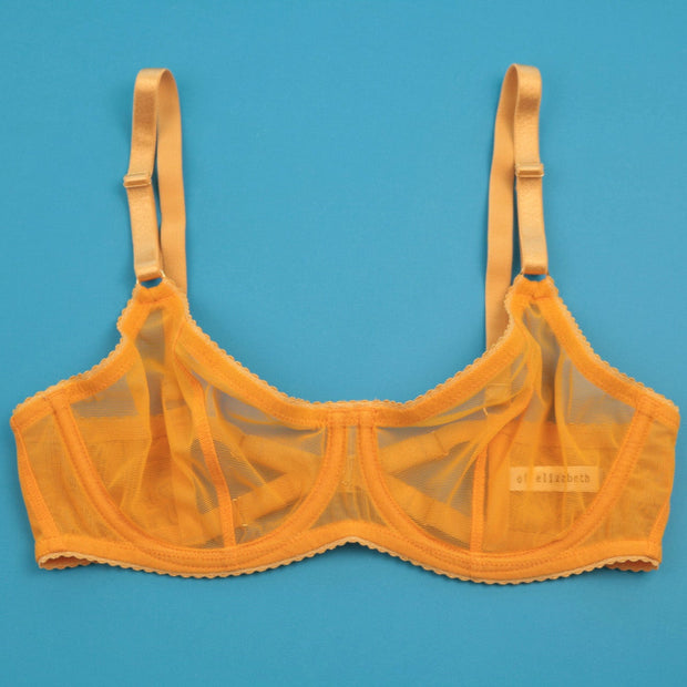 MORGAN Stretch Mesh Bra in Mango