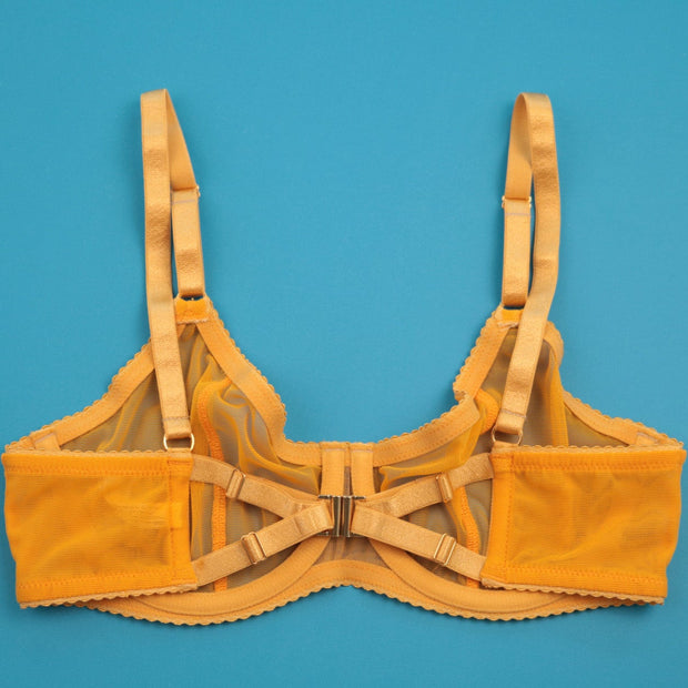 MORGAN Stretch Mesh Bra in Mango