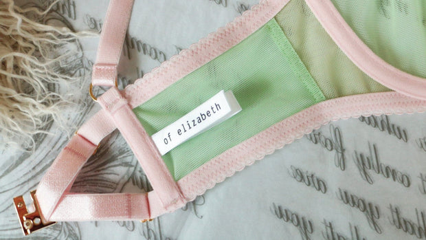 MORGAN Stretch Mesh Bra in Mint Candy