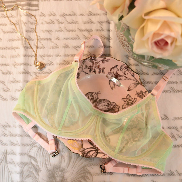 MORGAN Stretch Mesh Bra in Mint Candy