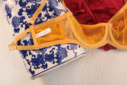 MORGAN Stretch Mesh Bra in Mango