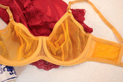 MORGAN Stretch Mesh Bra in Mango