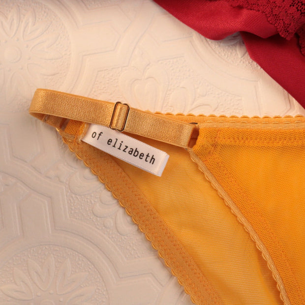 Mandy Stretch Mesh Panty in Mango