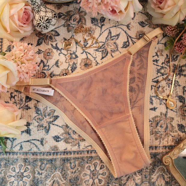 Mandy Stretch Mesh Panty in Sandrose