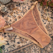 Mandy Stretch Mesh Panty in Sandrose