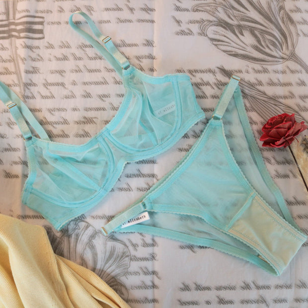 MORGAN Stretch Mesh Bra in Oceanside