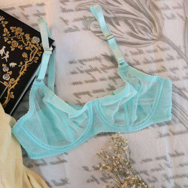 MORGAN Stretch Mesh Bra in Oceanside