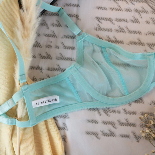 MORGAN Stretch Mesh Bra in Oceanside