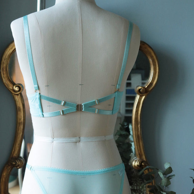 MORGAN Stretch Mesh Bra in Oceanside