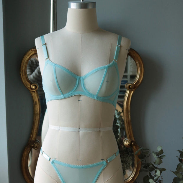 MORGAN Stretch Mesh Bra in Oceanside