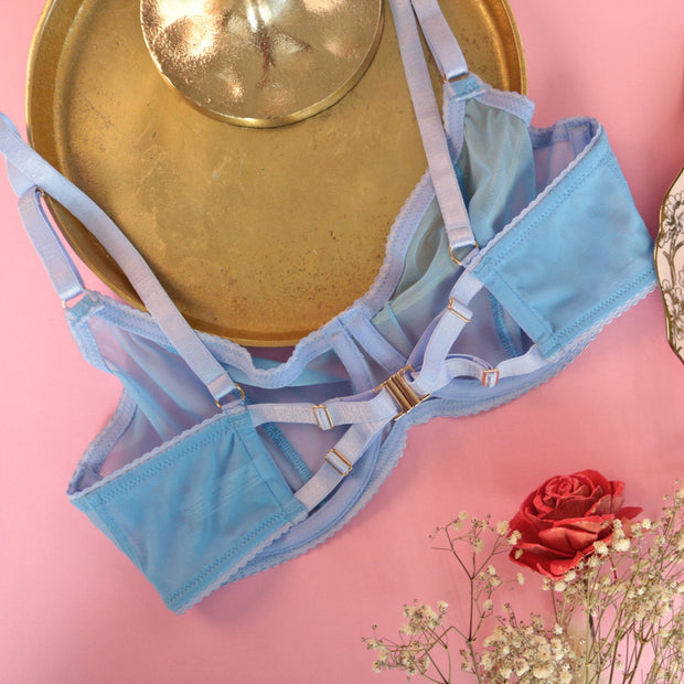 MORGAN Stretch Mesh Bra in Periwinkle Azure
