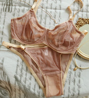 Mandy Stretch Mesh Panty in Sandrose