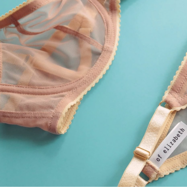 Mandy Stretch Mesh Panty in Sandrose